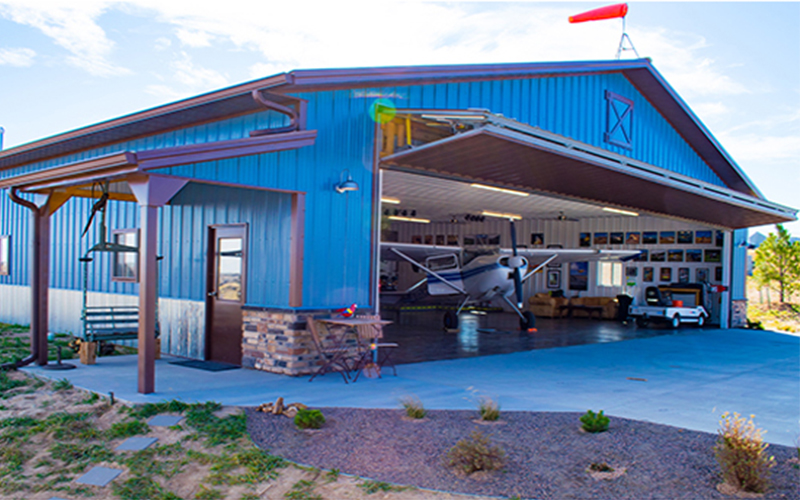 Steel Airplane Hangers